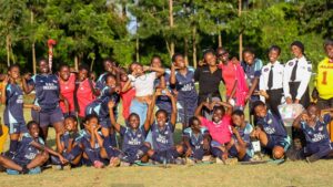 Photo: Starehe Girls pose for a group photo after their win against Lang'ata Barracks